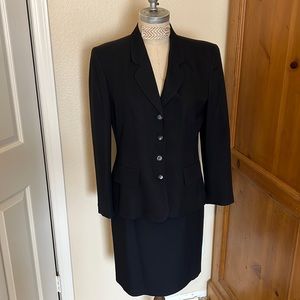 Women’s Jones New York black suit.Blazer size 10 , skirt size 8.